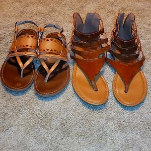 2 pairs of the perfect neutral sandals